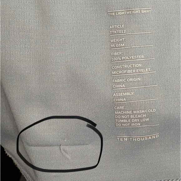 Ten Thousand The Durable/Lightweight T-Shirts Gray Size XL Lot Of 2 (Two) Shirts - Picture 15 of 16